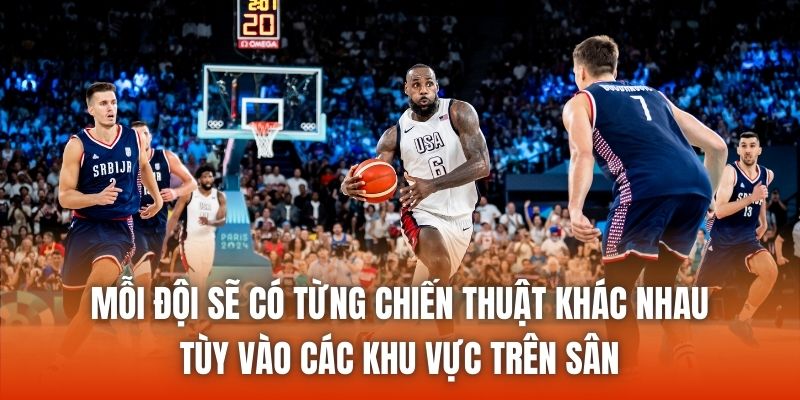 Mỗi đội sẽ có từng chiến thuật khác nhau tùy vào các khu vực trên sân